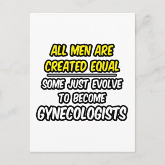 Carte Postale Tous Les Hommes Sont Créés Également...Gynécologue