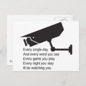 Carte Postale Tous les jours je vous regarde (Devant / Derrière)