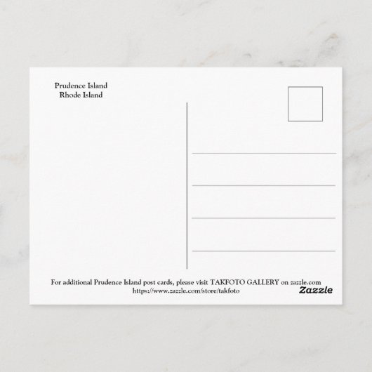 Carte Postale Tous les signes pointent vers Prudence Island POST (Dos)