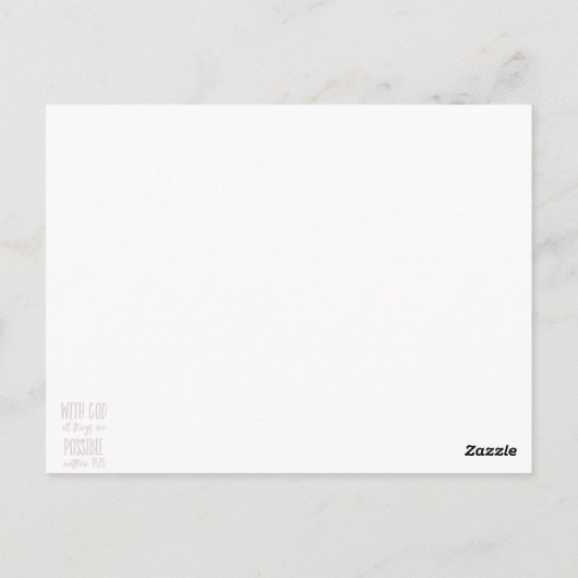 Carte Postale Tous les Things Are Possible Bible Versets Scriptu (Dos)