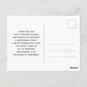 Carte Postale Tout âge Anniversaire Rose Gold Merci (Dos)