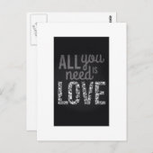 Carte Postale Tout ce dont vous avez besoin, c'est d'amour... (Devant / Derrière)