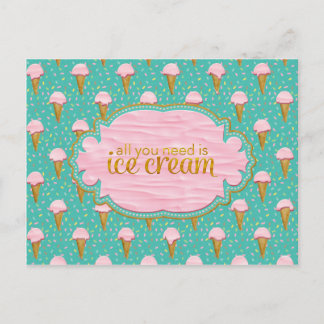 Carte Postale Tout ce dont vous avez besoin c'est de la crème gl