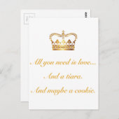 Carte Postale Tout ce dont vous avez besoin est l'amour (Devant / Derrière)