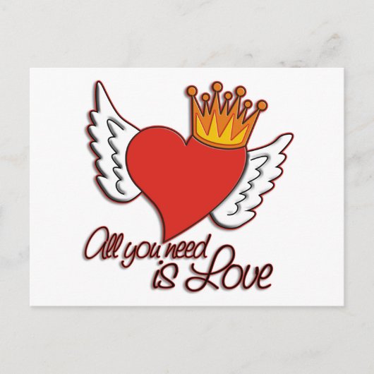 Carte Postale Tout Ce Dont Vous Avez Besoin Est L'Amour (Devant)