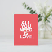 Carte Postale Tout Ce Dont Vous Avez Besoin Est Love Coeur Stitt (Debout devant)