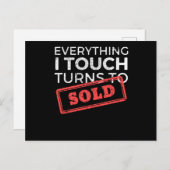 Carte Postale Tout ce que je touche se transforme en immobilier  (Devant / Derrière)