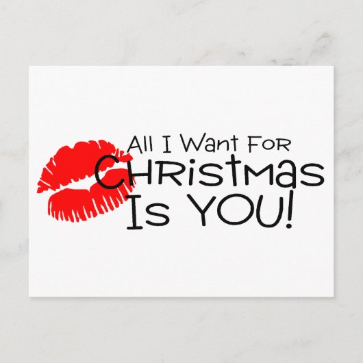 Carte Postale Tout Ce Que Je Veux Pour Noël, C'Est Toi (Devant)