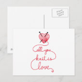 Carte Postale Tout ce que vous tricotez c'est de l'amour avec du (Devant / Derrière)