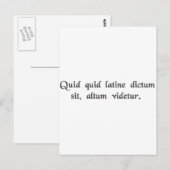 Carte Postale Tout ce qui est dit en latin semble profond. (Devant / Derrière)