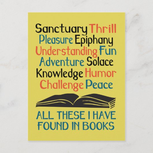 Carte Postale Tout ceux-ci que j'ai trouvés dans les livres (Devant)