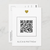 Carte Postale Tout en un moderne avec code QR (Devant / Derrière)