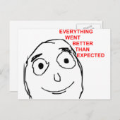 Carte Postale Tout Est Allé Mieux Que Prévu (Devant / Derrière)
