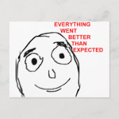 Carte Postale Tout Est Allé Mieux Que Prévu (Devant)