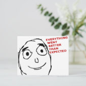 Carte Postale Tout est allé mieux que prévu (Debout devant)