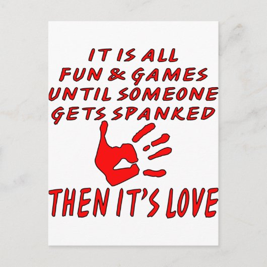 Carte Postale Tout Est Amusant Et Jeux Jusqu'À Ce Que Quelqu'Un (Devant)