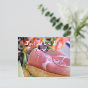 Carte Postale Tout est bon dans le cochon