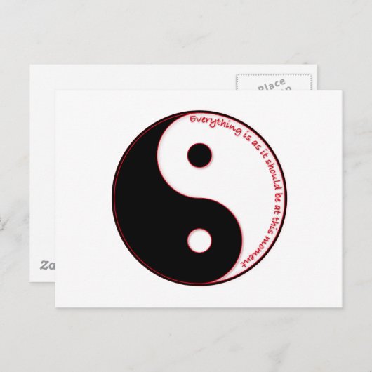 Carte Postale Tout est comme il devrait être en ce moment (Devant / Derrière)