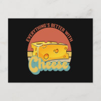 Tout est meilleur avec du fromage drôle vintage