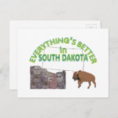 Carte postale Tout est mieux au Dakota du Sud (Devant / Derrière)