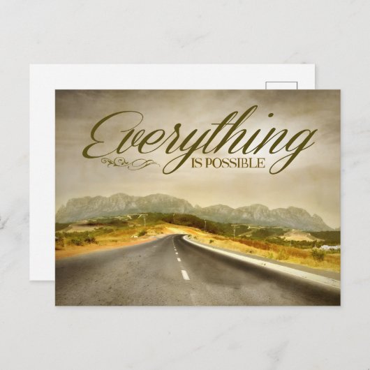 Carte Postale "Tout est possible" Motivation Affirmation (Devant / Derrière)