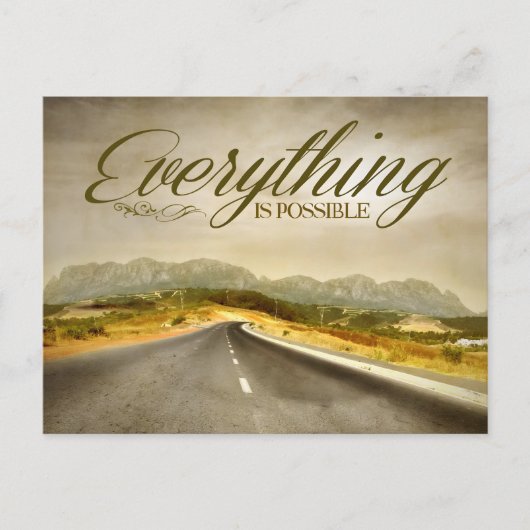 Carte Postale "Tout est possible" Motivation Affirmation (Devant)