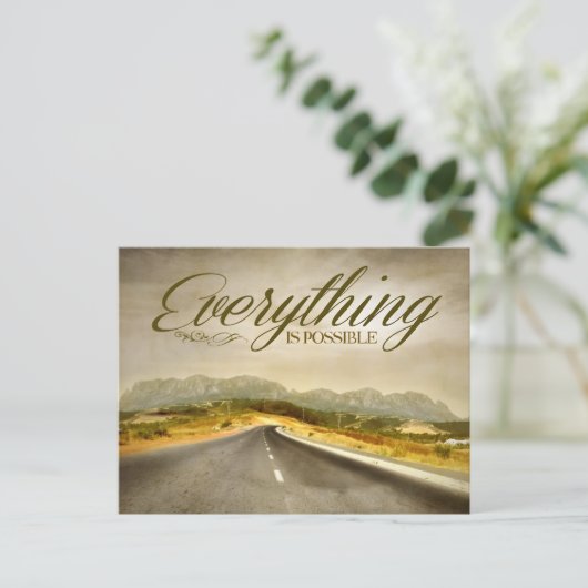 Carte Postale "Tout est possible" Motivation Affirmation (Debout devant)