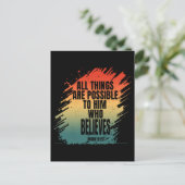 CARTE POSTALE TOUT EST POSSIBLE POUR LUI QUI CROIT (Debout devant)