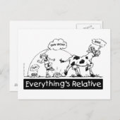 Carte Postale Tout est relatif (Devant / Derrière)