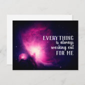 Carte Postale Tout est toujours en marche pour moi (Devant / Derrière)