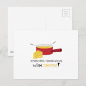 Carte Postale Tout Goûte Mieux Avec Du Fromage ! (Devant / Derrière)