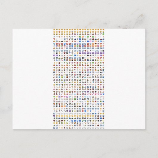 Carte Postale Tout iPhone / iOS emojis (Devant)