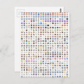 Carte Postale Tout iPhone / iOS emojis (Devant / Derrière)