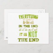 Carte Postale Tout ira bien. (Devant / Derrière)