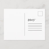 Carte Postale Tout juste mariés Modern Brush Script Photo (Dos)