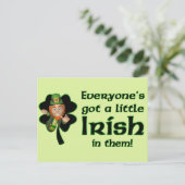 Carte Postale Tout le monde a un peu d'irlandais (Debout devant)