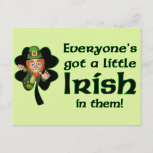 Carte Postale Tout le monde a un peu d'irlandais