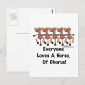 Carte Postale Tout le monde aime un cheval de chœur (Devant / Derrière)