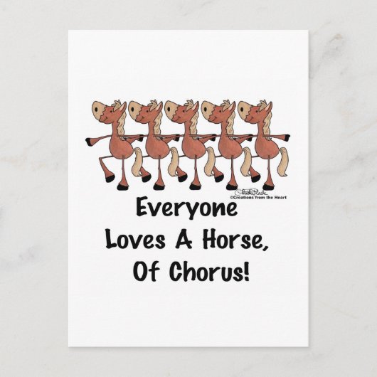 Carte Postale Tout le monde aime un cheval de chœur (Devant)