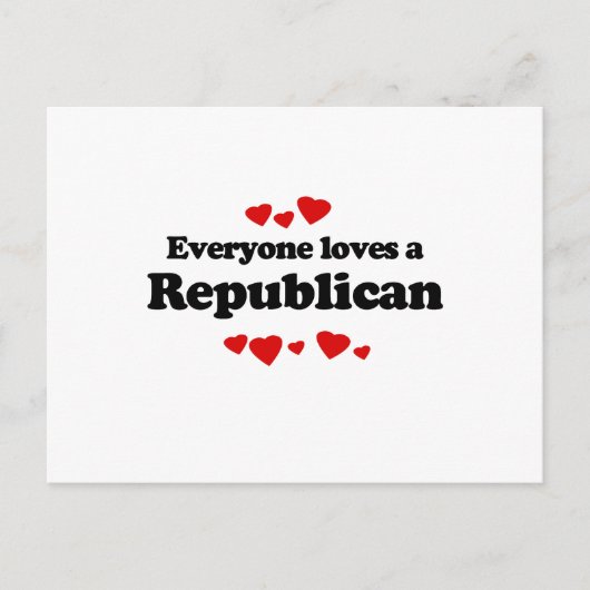 Carte Postale Tout le monde aime un Républicain (Devant)