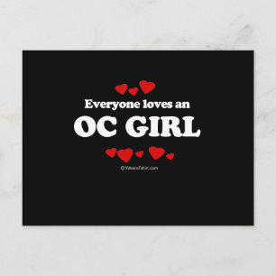 Carte Postale Tout le monde aime un T-shirt de fille OC