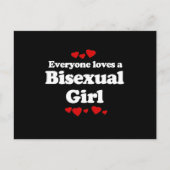 Carte Postale Tout le monde aime un T-shirt fille bisexuel (Devant)