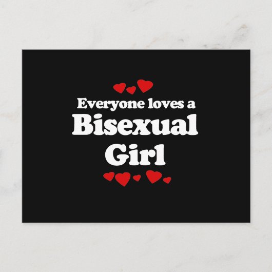 Carte Postale Tout le monde aime un T-shirt fille bisexuel (Devant)