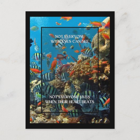 Carte Postale Tout le monde avec les yeux PEUT VOIR la vie océan (Devant)
