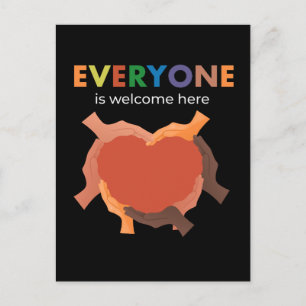 Carte Postale Tout le monde est le bienvenu ici diversité inclus