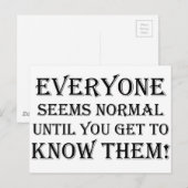 Carte Postale Tout Le Monde Semble Normal... (Devant / Derrière)