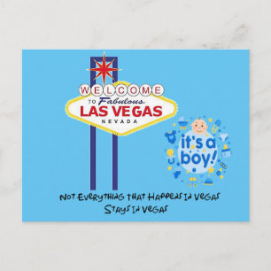 Carte Postale Tout Ne Reste Pas À Vegas C'est Un Garçon