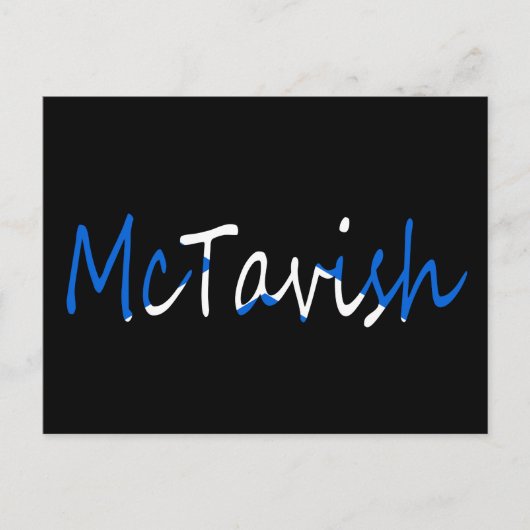 Carte Postale Tout nom figurant sur le drapeau écossais (Devant)