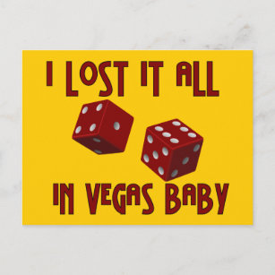 Carte Postale Tout perdu dans Vegas Postcard