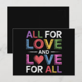 Carte Postale Tout Pour L'Amour Et L'Amour Pour Tous Les Mois De (Devant / Derrière)